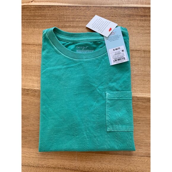 Cat & Jack Boys Green Crew Neck Short Sleeve T-Shirt Size Small (6-7) - Picture 9 of 10